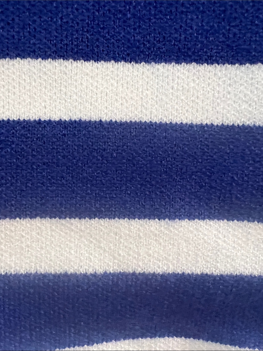 Zenana Viscose Striped Crewneck Knit Sweater Top - Blue - Picture 3 of 4